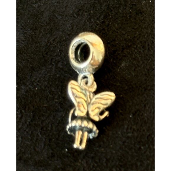 Pandora Fairy Tale 14k Gold Heart 925 Sterling Silver Dangle Charm Authentic - Picture 4 of 4